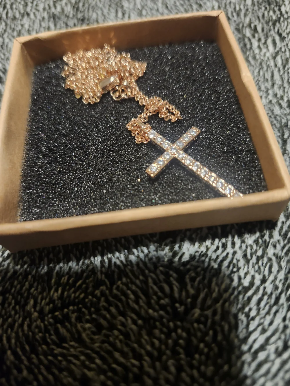 Rose Gold Cross Pendant Necklace